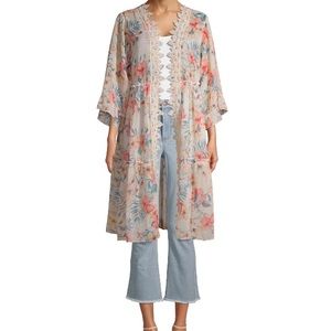 Self Esteem Juniors' Lace Trimmed Tiered Kimono
